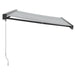 Copertină retractabilă antracit/alb, 3,5x2,5 m, textil/aluminiu - WALTI WALTI