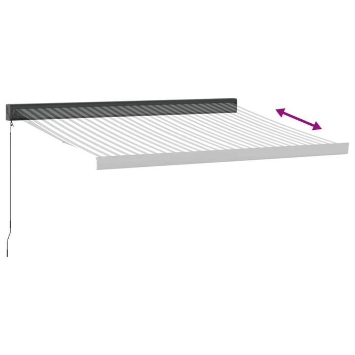 Copertină retractabilă antracit/alb, 3,5x2,5 m, textil/aluminiu - WALTI WALTI