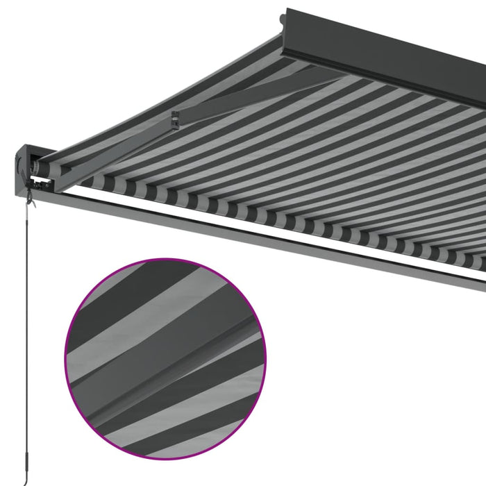 Copertină retractabilă antracit/alb, 3,5x2,5 m, textil/aluminiu - WALTI WALTI