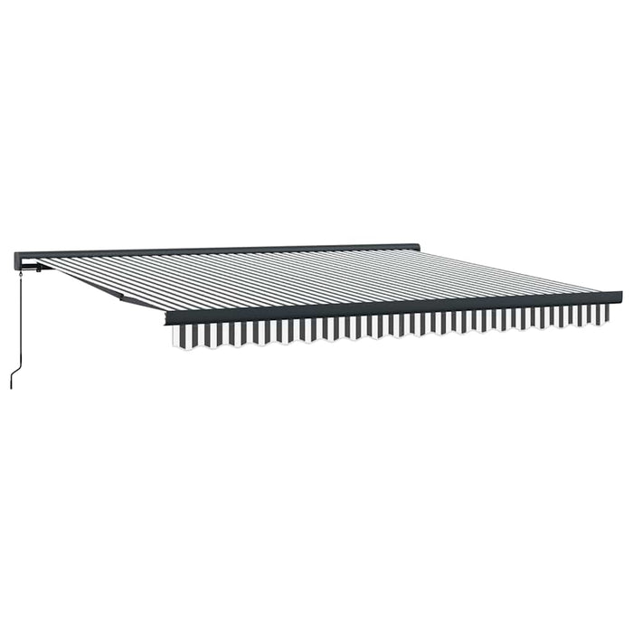 Copertină retractabilă antracit/alb, 4x3 m, textil/aluminiu - WALTI WALTI