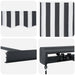 Copertină retractabilă antracit/alb, 4x3 m, textil/aluminiu - WALTI WALTI