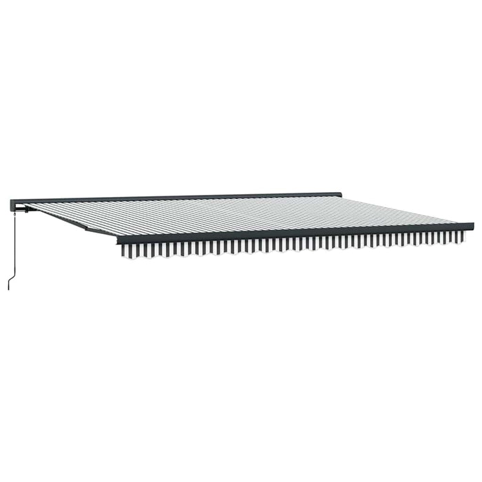 Copertină retractabilă antracit/alb, 5x3 m, textil/aluminiu - WALTI WALTI