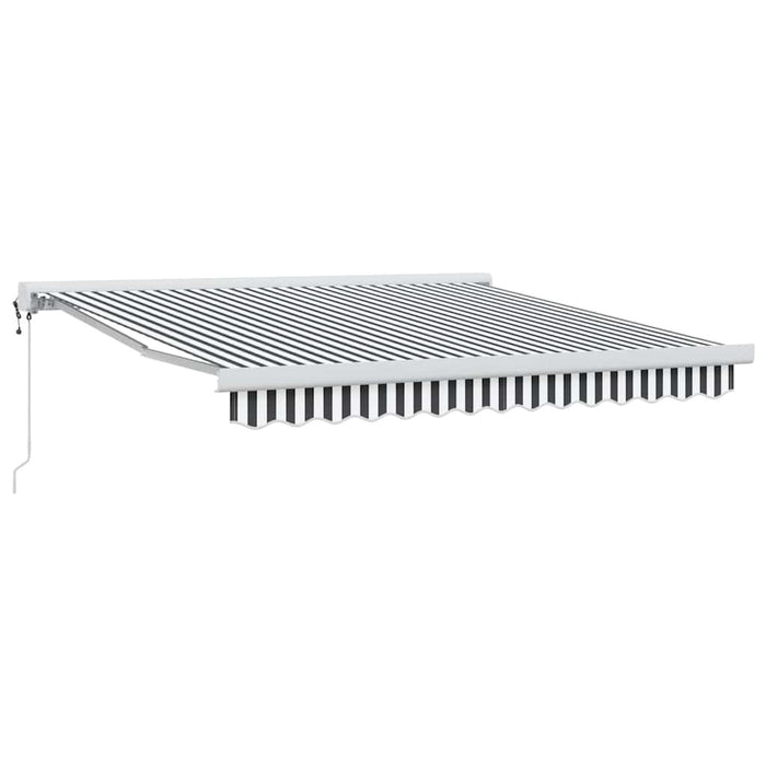 Copertină retractabilă antracit/alb, 3x2,5 m, textil/aluminiu - WALTI WALTI