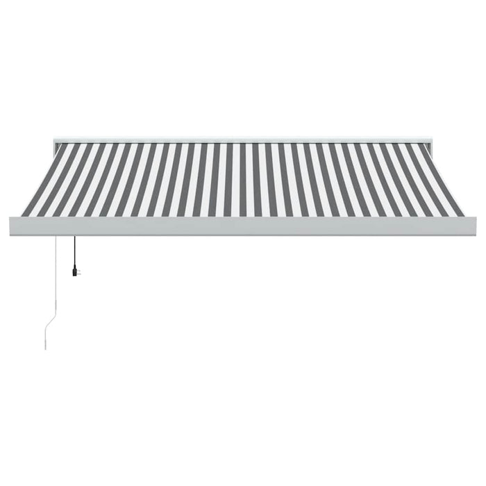 Copertină retractabilă antracit/alb, 3,5x2,5 m, textil/aluminiu - WALTI WALTI