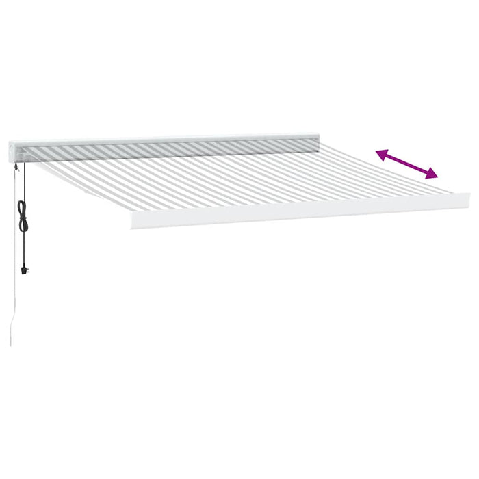 Copertină retractabilă antracit/alb, 3,5x2,5 m, textil/aluminiu - WALTI WALTI