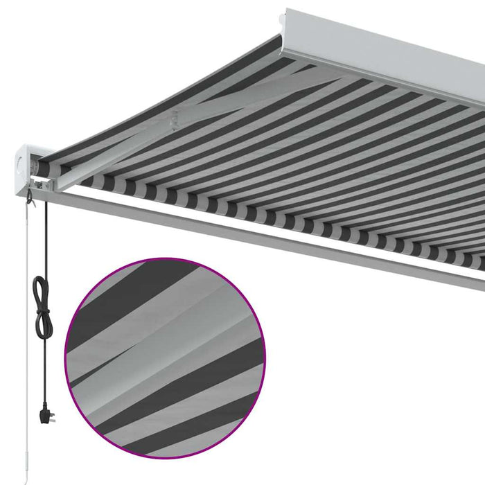 Copertină retractabilă antracit/alb, 3,5x2,5 m, textil/aluminiu - WALTI WALTI