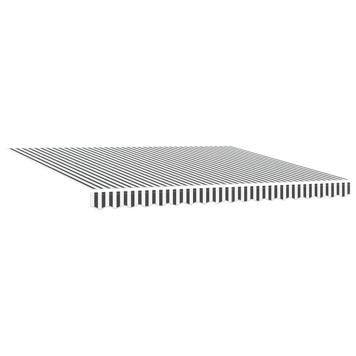 Copertină retractabilă antracit/alb, 4x3 m, textil/aluminiu WALTI