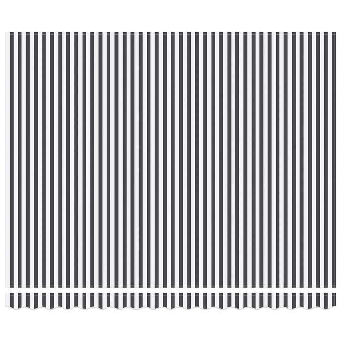 Copertină retractabilă antracit/alb, 4x3 m, textil/aluminiu WALTI