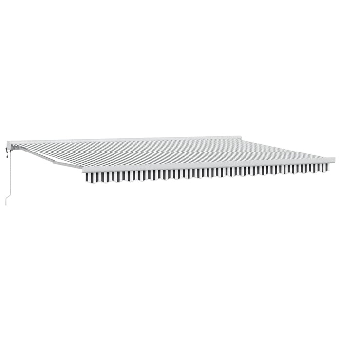 Copertină retractabilă antracit/alb, 5x3 m, textil/aluminiu - WALTI WALTI