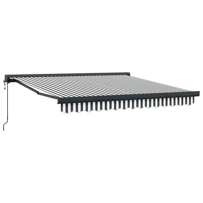 Copertină retractabilă antracit/alb, 3x2,5 m, textil/aluminiu - WALTI WALTI