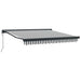 Copertină retractabilă antracit/alb, 3x2,5 m, textil/aluminiu - WALTI WALTI