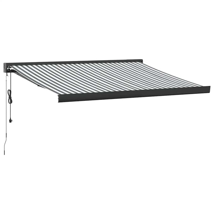 Copertină retractabilă antracit/alb, 3,5x2,5 m, textil/aluminiu - WALTI WALTI