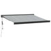 Copertină retractabilă antracit/alb, 3,5x2,5 m, textil/aluminiu - WALTI WALTI