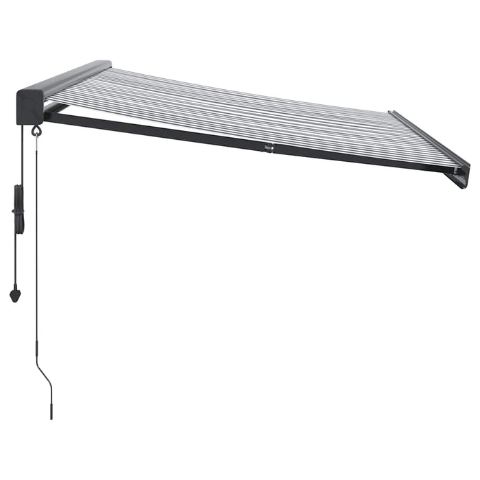 Copertină retractabilă antracit/alb, 3,5x2,5 m, textil/aluminiu - WALTI WALTI