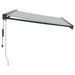 Copertină retractabilă antracit/alb, 3,5x2,5 m, textil/aluminiu - WALTI WALTI