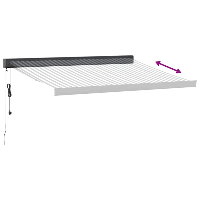 Copertină retractabilă antracit/alb, 3,5x2,5 m, textil/aluminiu - WALTI WALTI