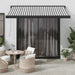 Copertină retractabilă antracit/alb, 3,5x2,5 m, textil/aluminiu - WALTI WALTI