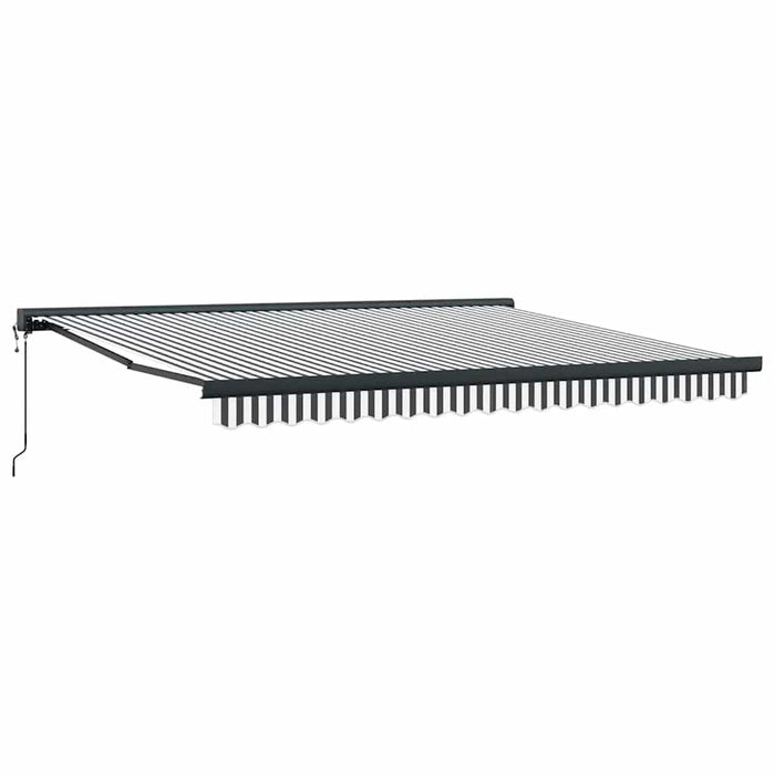 Copertină retractabilă antracit/alb, 4x3 m, textil/aluminiu - WALTI WALTI