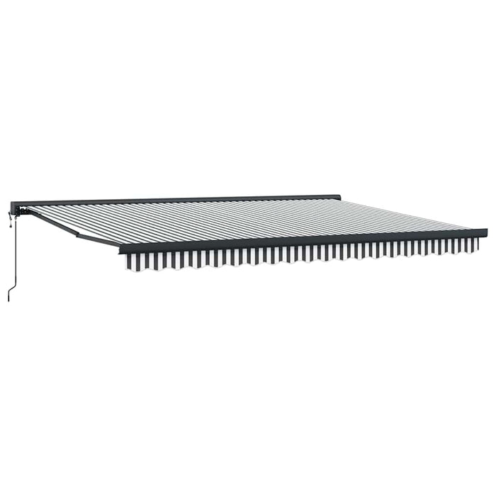 Copertină retractabilă antracit/alb, 4,5x3 m, textil/aluminiu - WALTI WALTI
