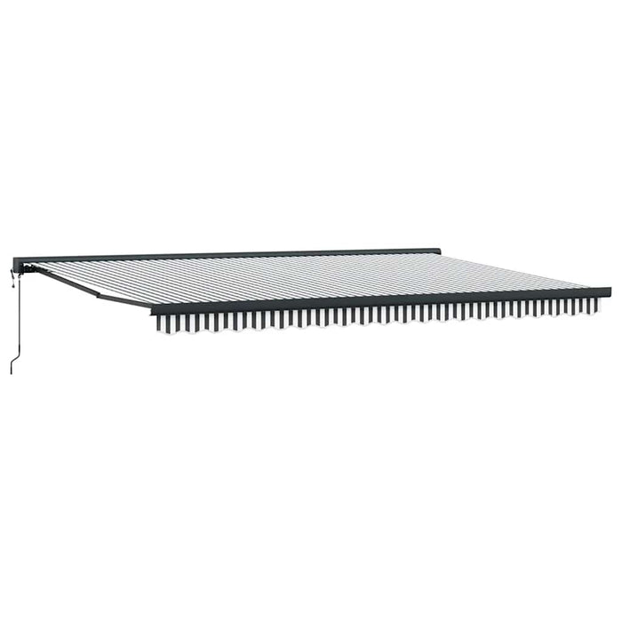 Copertină retractabilă antracit/alb, 5x3 m, textil/aluminiu - WALTI WALTI