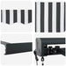 Copertină retractabilă antracit/alb, 5x3 m, textil/aluminiu - WALTI WALTI