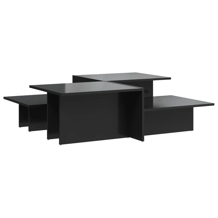 Măsuțe de cafea, 2 buc., negru extralucios, lemn prelucrat - WALTI WALTI