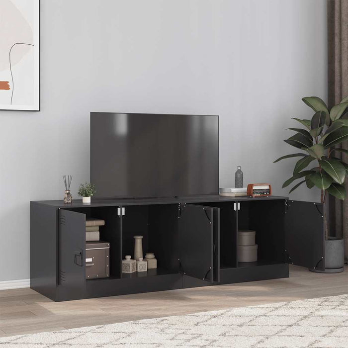 Dulapuri TV, 2 buc., negru, 67x39x44 cm, oțel - WALTI WALTI