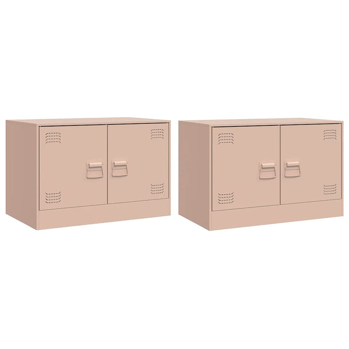 Dulapuri TV 2 buc Roz 67x39x44 cm Otel - WALTI WALTI