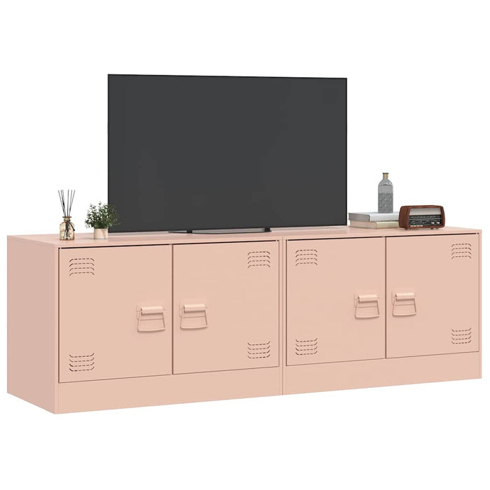 Dulapuri TV 2 buc Roz 67x39x44 cm Otel - WALTI WALTI