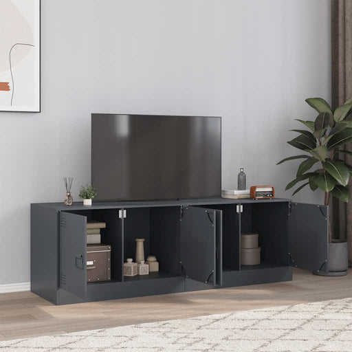 Comodă TV, 2 buc., antracit, 67x39x44 cm, oțel - WALTI WALTI