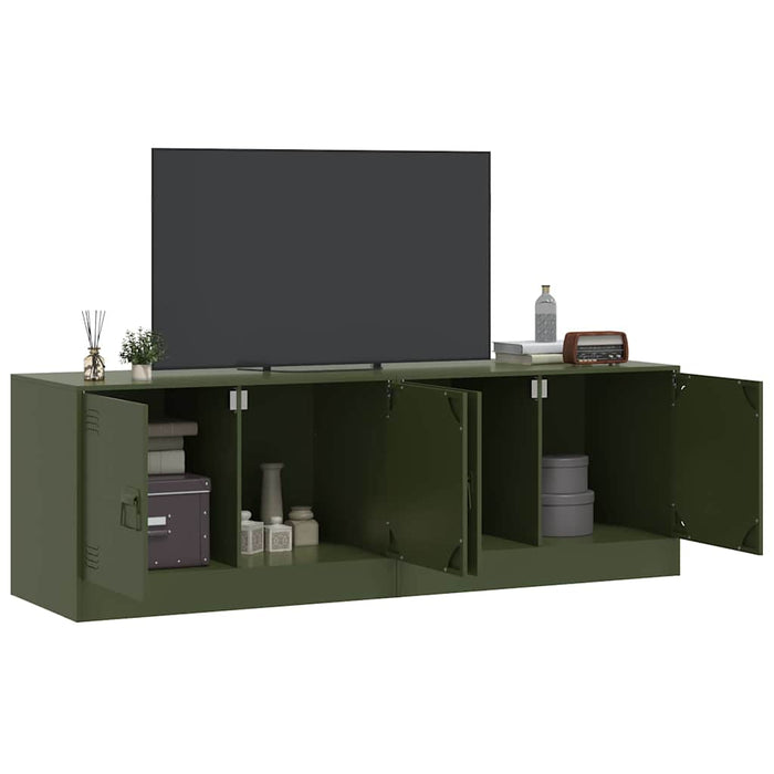 Dulapuri TV 2 buc., verde măslină, 67x39x44 cm Otel - WALTI WALTI