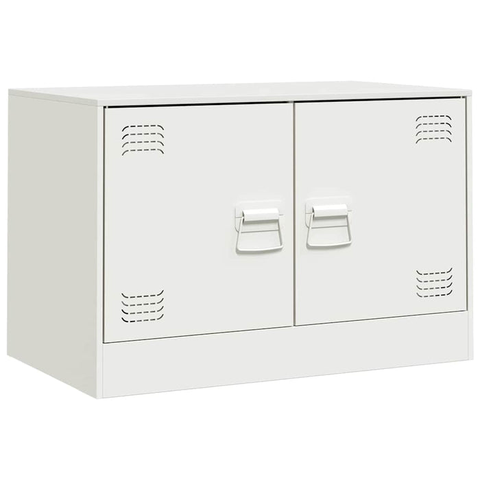 Comodă TV, alb, 67x39x44 cm, oțel - WALTI WALTI