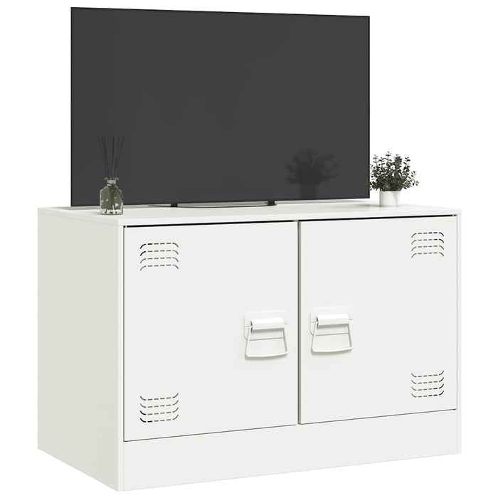 Comodă TV, alb, 67x39x44 cm, oțel - WALTI WALTI