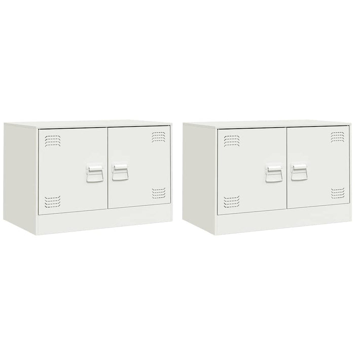Dulapuri TV 2 buc., alb, 67x39x44 cm Otel - WALTI WALTI