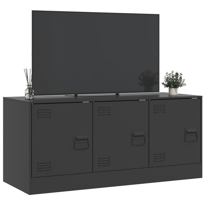 Comodă TV, negru, 99x39x44 cm, oțel - WALTI WALTI
