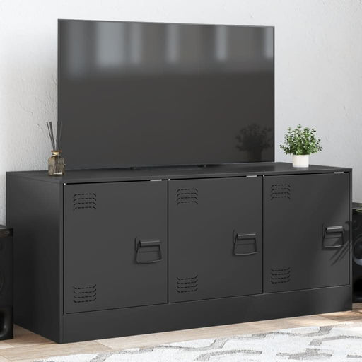 Comodă TV, negru, 99x39x44 cm, oțel - WALTI WALTI