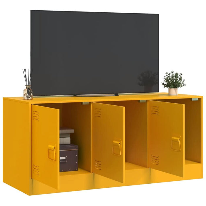 Dulap TV, galben muștar, 99x39x44 cm, oțel - WALTI WALTI