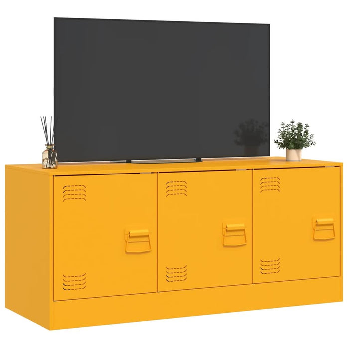 Dulap TV, galben muștar, 99x39x44 cm, oțel - WALTI WALTI