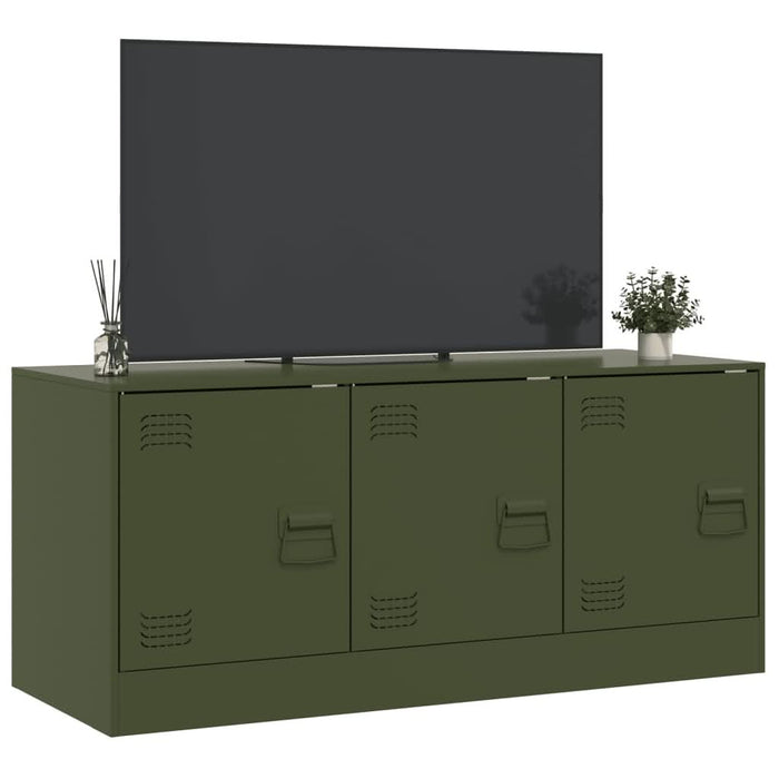 Comodă TV, verde măsliniu, 99x39x44 cm, oțel - WALTI WALTI