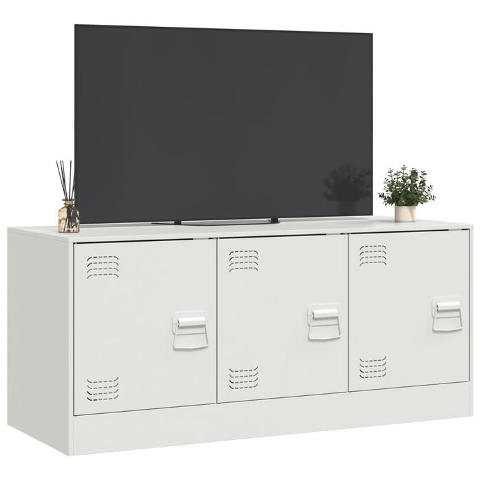 Comodă TV, alb, 99x39x44 cm, oțel - WALTI WALTI