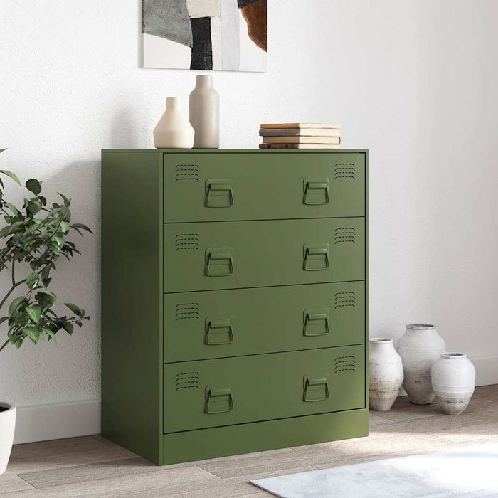 Bufeta verde măslină 67x39x83 cm oțel WALTI