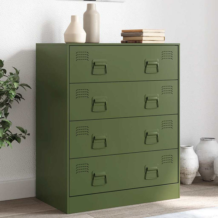Bufeta verde măslină 67x39x83 cm oțel WALTI