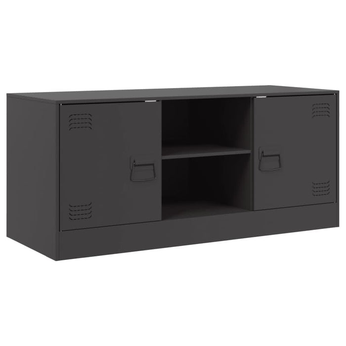 Comodă TV, negru, 99x39x44 cm, oțel - WALTI WALTI