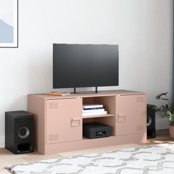 Comodă TV, roz, 99x39x44 cm, oțel - WALTI WALTI