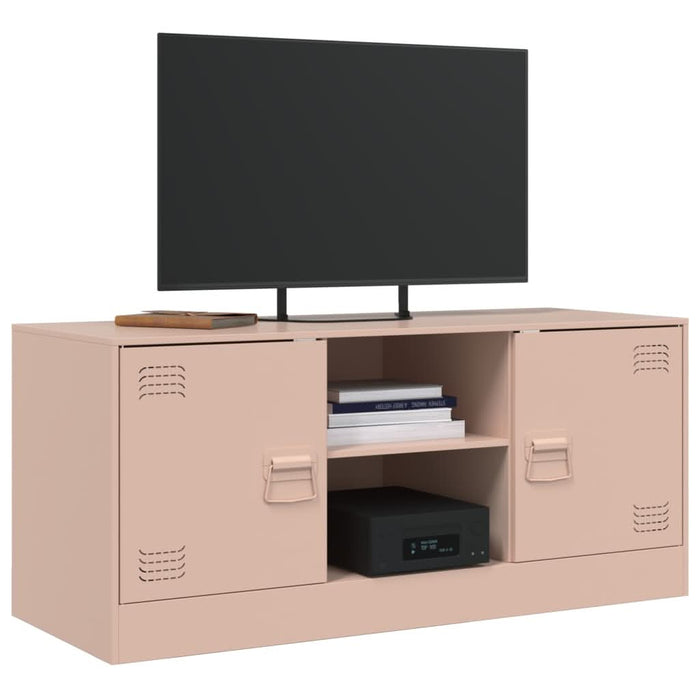 Comodă TV, roz, 99x39x44 cm, oțel - WALTI WALTI