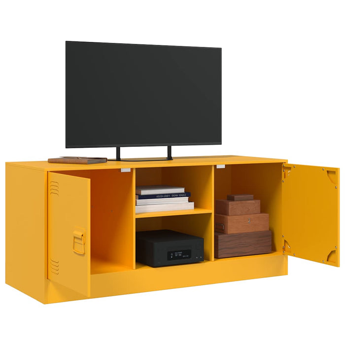 Dulap TV, galben muștar, 99x39x44 cm, oțel - WALTI WALTI