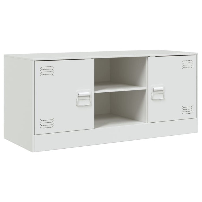 Comodă TV, alb, 99x39x44 cm, oțel - WALTI WALTI