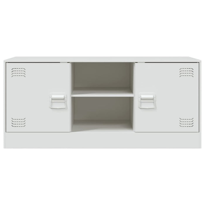 Comodă TV, alb, 99x39x44 cm, oțel - WALTI WALTI