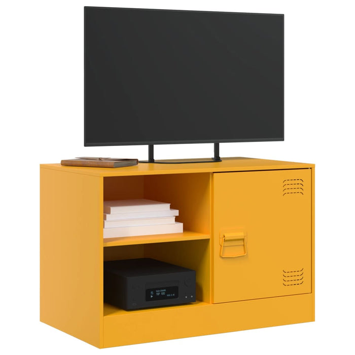 Comodă TV, galben muștar, 67x39x44 cm, oțel WALTI