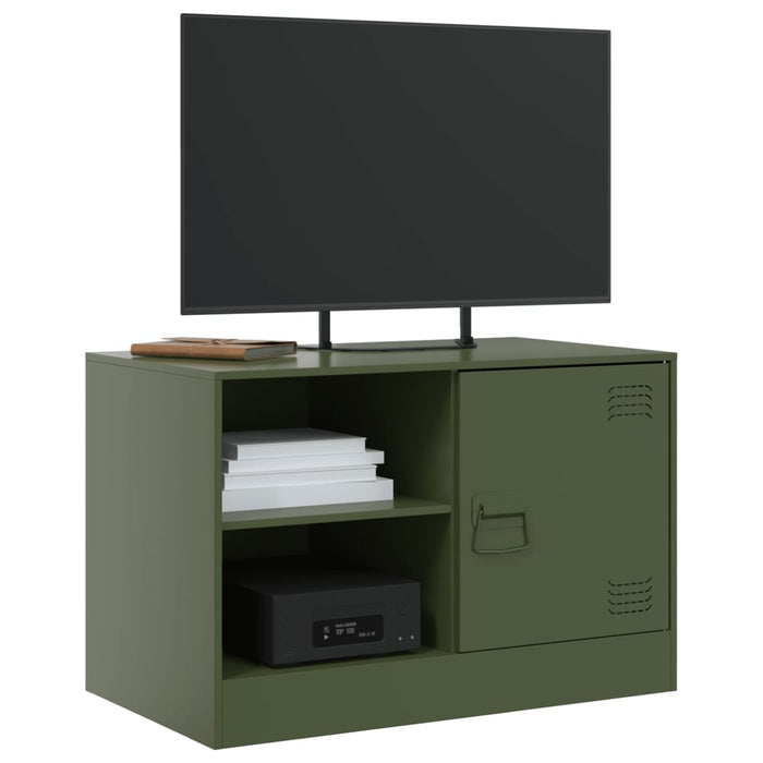 Comodă TV, verde măsliniu, 67x39x44 cm, oțel - WALTI WALTI